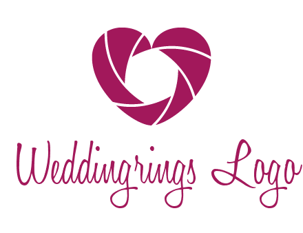 shutter in heart shape photography logo