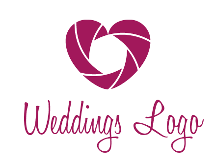 shutter in heart shape photography logo