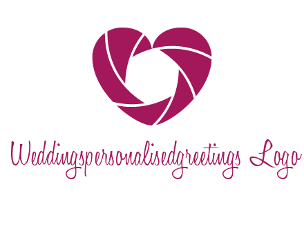 shutter in heart shape photography logo