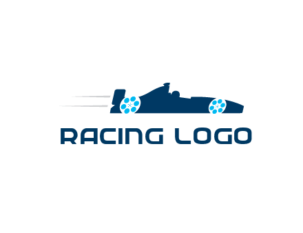film reel incorporated with racing car logo