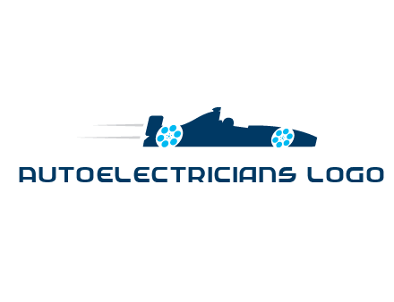 film reel incorporated with racing car logo