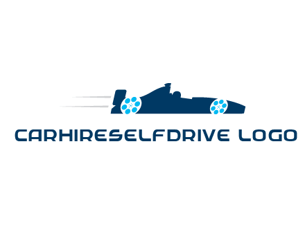 film reel incorporated with racing car logo