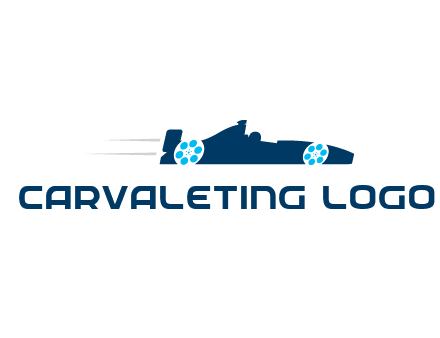 film reel incorporated with racing car logo