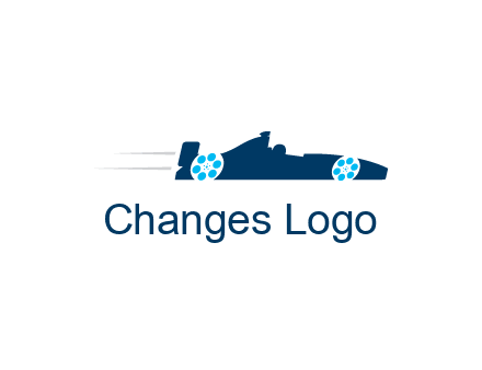 film reel incorporated with racing car logo
