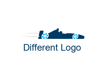 film reel incorporated with racing car logo
