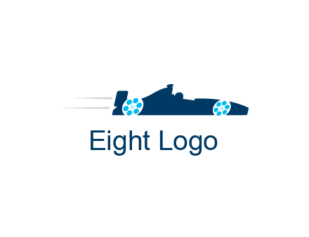 film reel incorporated with racing car logo