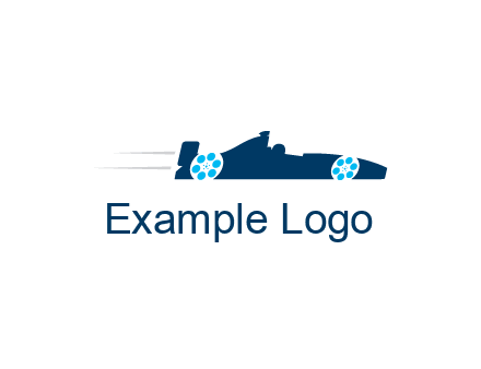 film reel incorporated with racing car logo