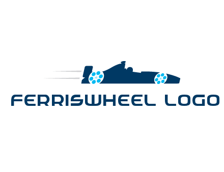 film reel incorporated with racing car logo