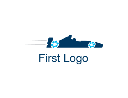 film reel incorporated with racing car logo