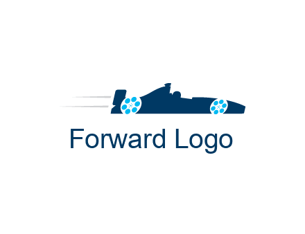 film reel incorporated with racing car logo