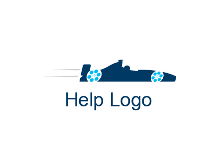 film reel incorporated with racing car logo
