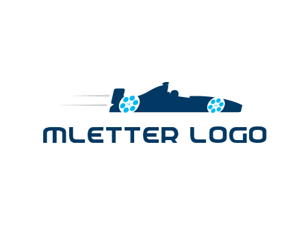 film reel incorporated with racing car logo