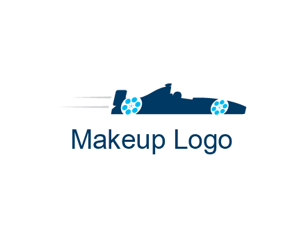 film reel incorporated with racing car logo