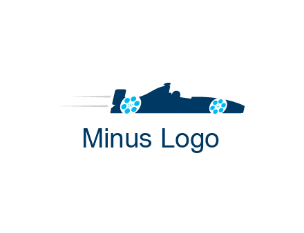 film reel incorporated with racing car logo