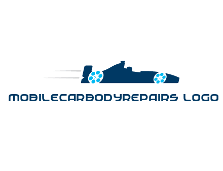 film reel incorporated with racing car logo