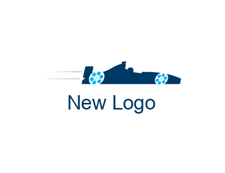 film reel incorporated with racing car logo