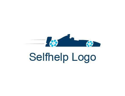 film reel incorporated with racing car logo