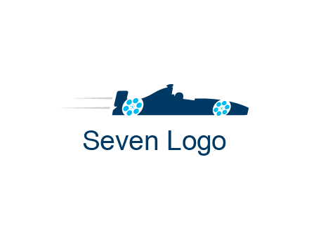 film reel incorporated with racing car logo