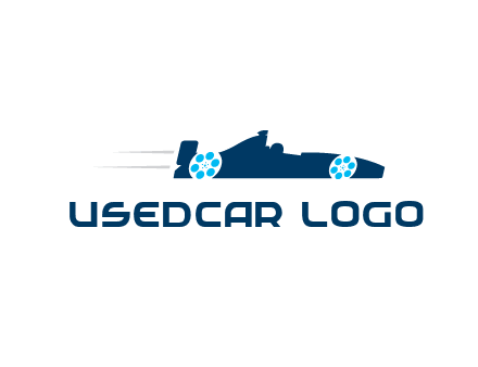 film reel incorporated with racing car logo