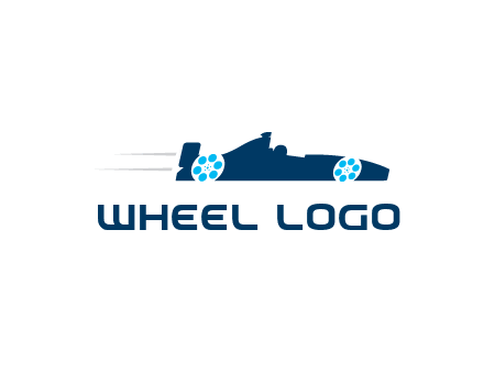 film reel incorporated with racing car logo