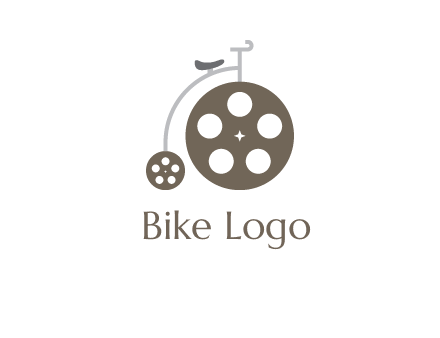 bicycle made of film reels logo