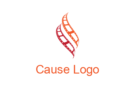abstract film reels logo