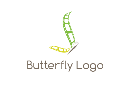 butterfly made of film reel logo