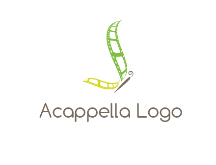 butterfly made of film reel logo