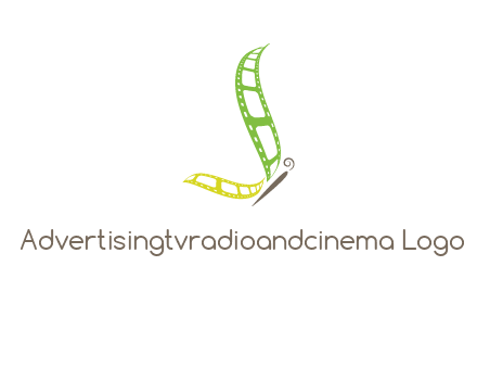 butterfly made of film reel logo