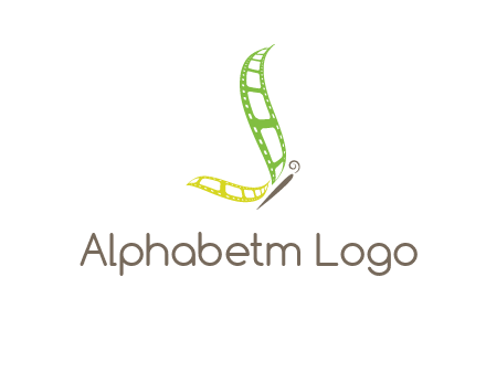 butterfly made of film reel logo