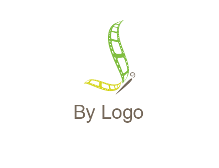 butterfly made of film reel logo