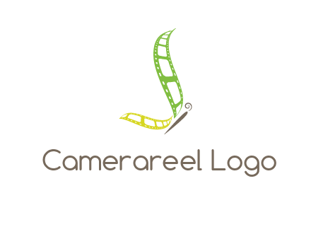 butterfly made of film reel logo