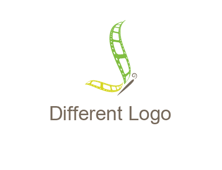 butterfly made of film reel logo