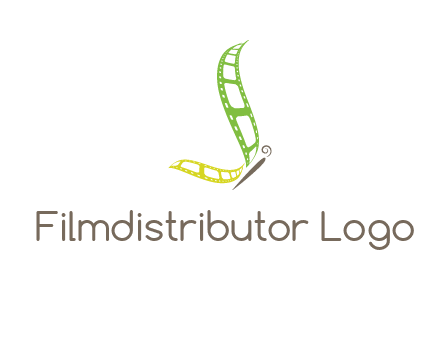 butterfly made of film reel logo