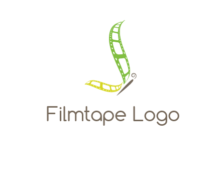 butterfly made of film reel logo