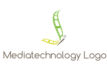 butterfly made of film reel logo
