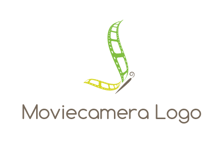 butterfly made of film reel logo
