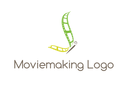 butterfly made of film reel logo