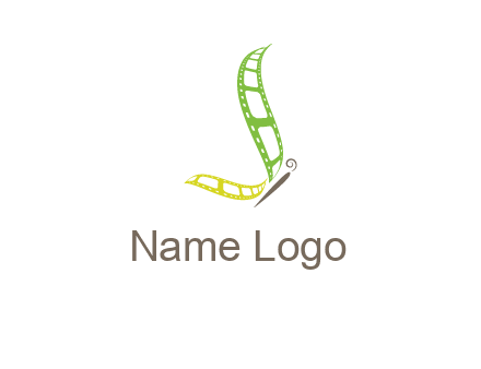 butterfly made of film reel logo