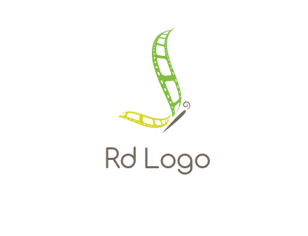 butterfly made of film reel logo