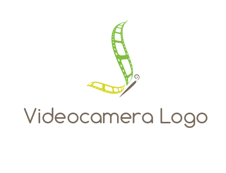 butterfly made of film reel logo
