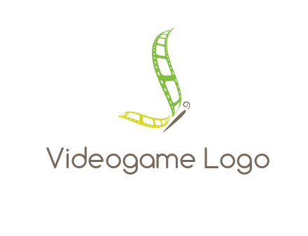butterfly made of film reel logo