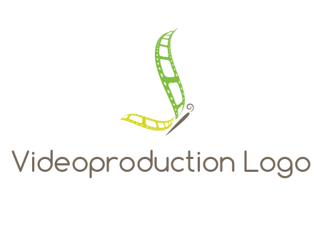 butterfly made of film reel logo