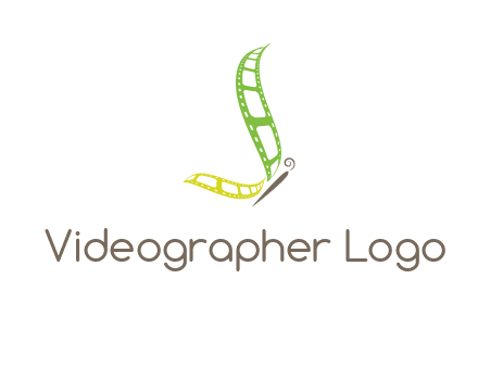 butterfly made of film reel logo