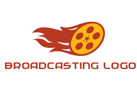 film reel incorporated with fire logo
