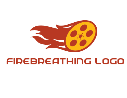 film reel incorporated with fire logo