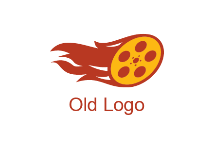 film reel incorporated with fire logo