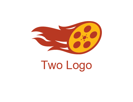film reel incorporated with fire logo