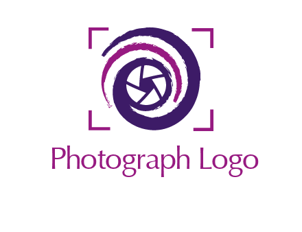 shutter in koru and viewfinder photography logo