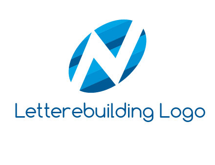 letter N inside oval shape logo